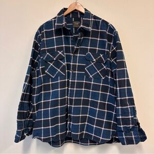 Jachs Heritage Flannel in Navy and Red Plaid